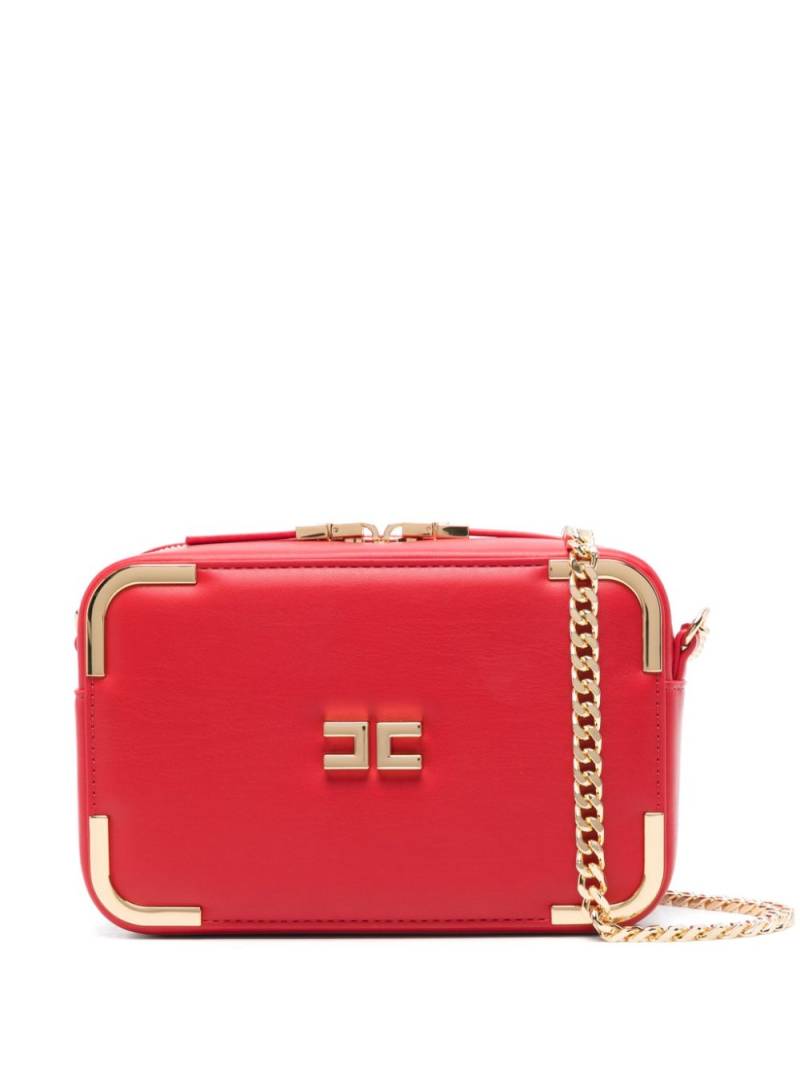 Elisabetta Franchi metal-corners faux-leather cross body bag - Red von Elisabetta Franchi