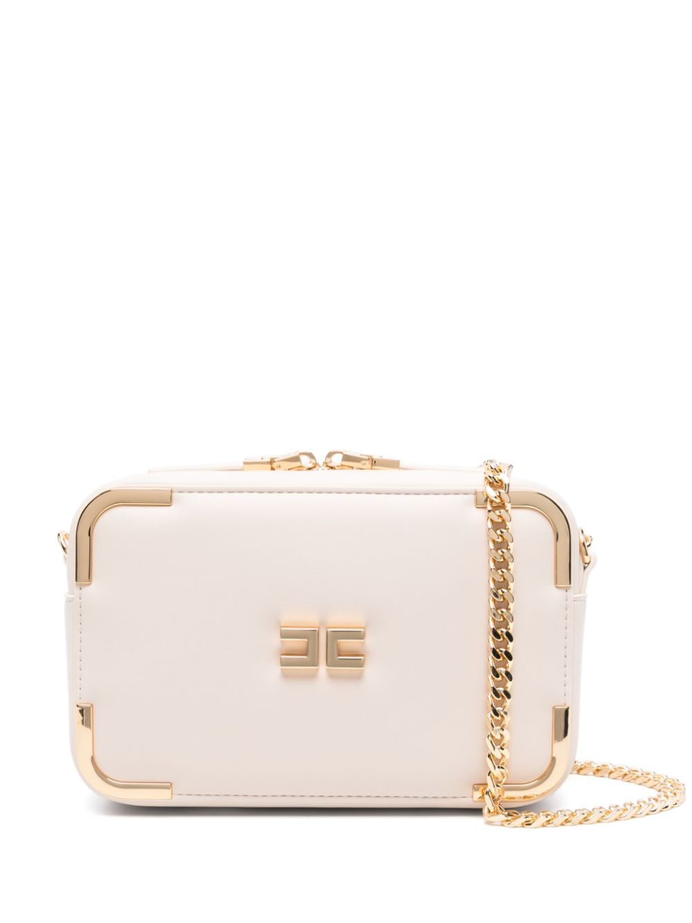 Elisabetta Franchi metal-corners shoulder bag - Neutrals von Elisabetta Franchi