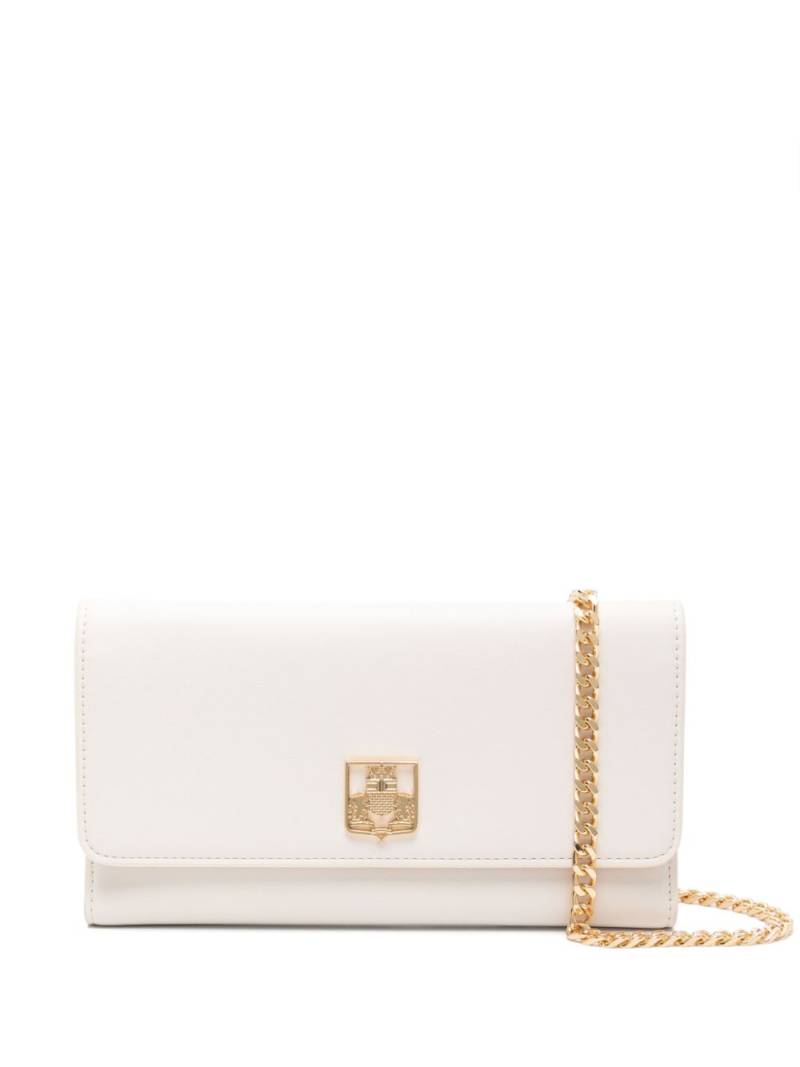 Elisabetta Franchi metal shield cross body bag - Neutrals von Elisabetta Franchi