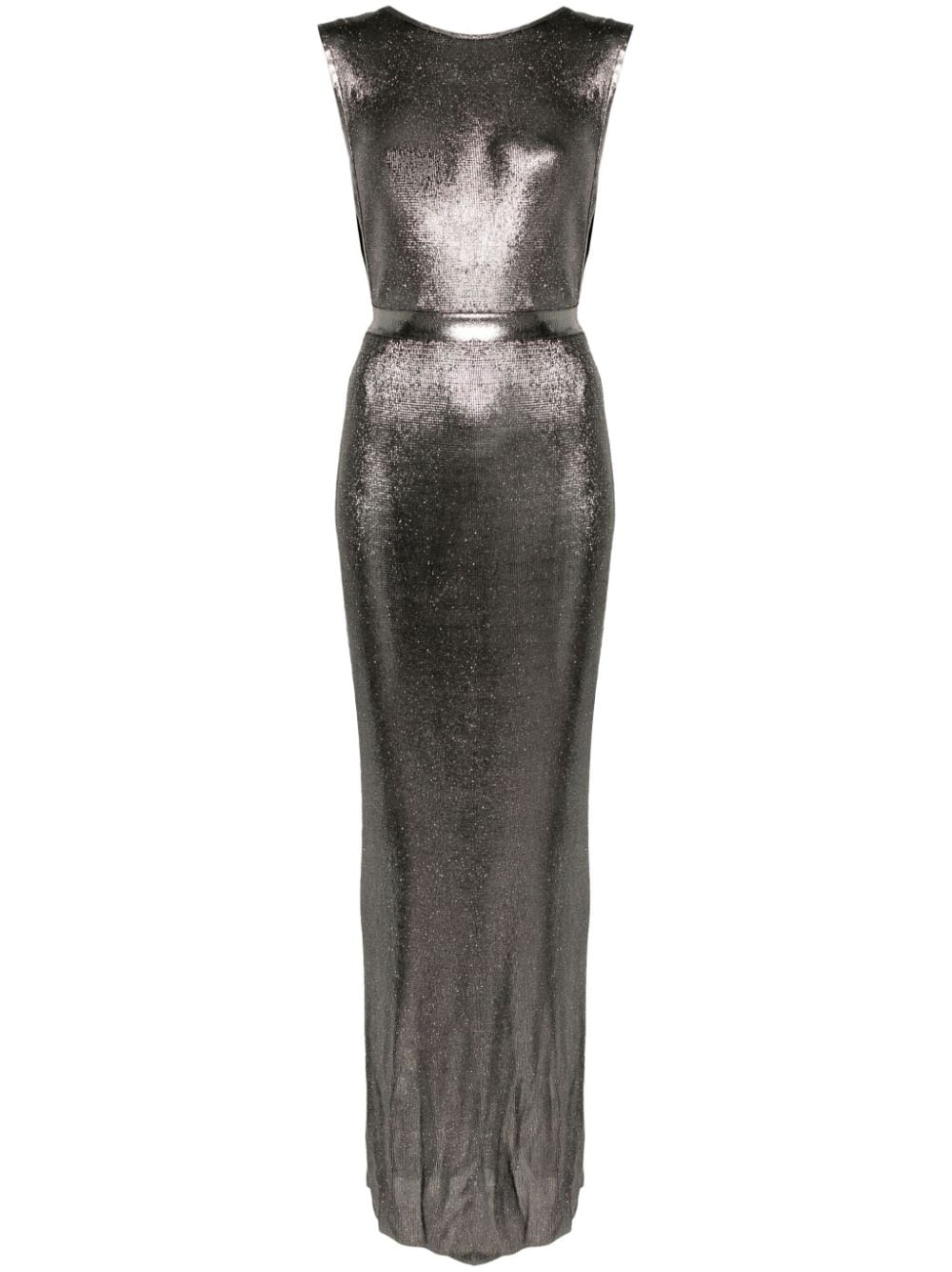 Elisabetta Franchi metallic-finish knitted maxi dress - Silver von Elisabetta Franchi