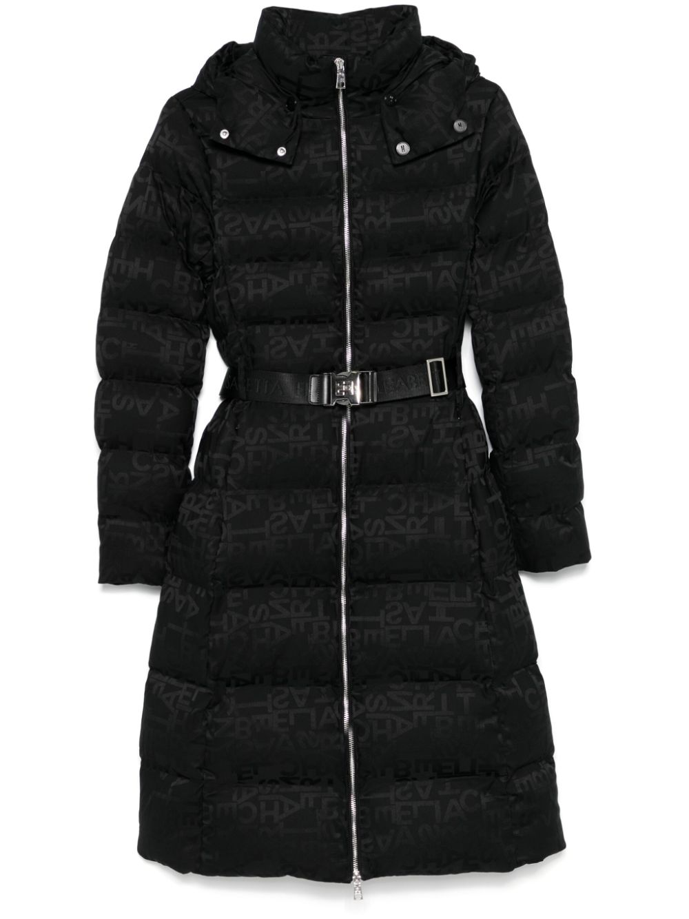 Elisabetta Franchi monogram coat - Black von Elisabetta Franchi