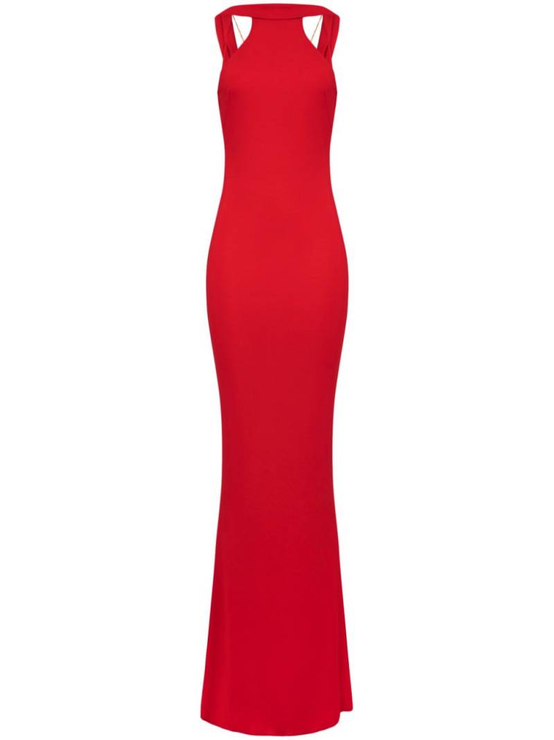 Elisabetta Franchi necklace jersey maxi dress - Red von Elisabetta Franchi