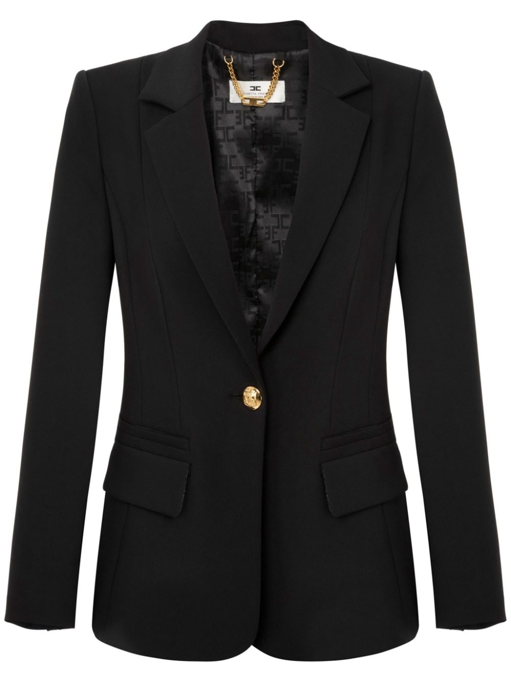 Elisabetta Franchi notched lapels slim cut blazer - Black von Elisabetta Franchi