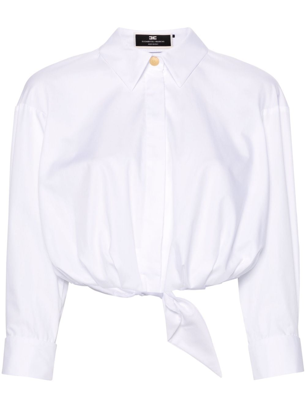 Elisabetta Franchi open-back cotton shirt - White von Elisabetta Franchi
