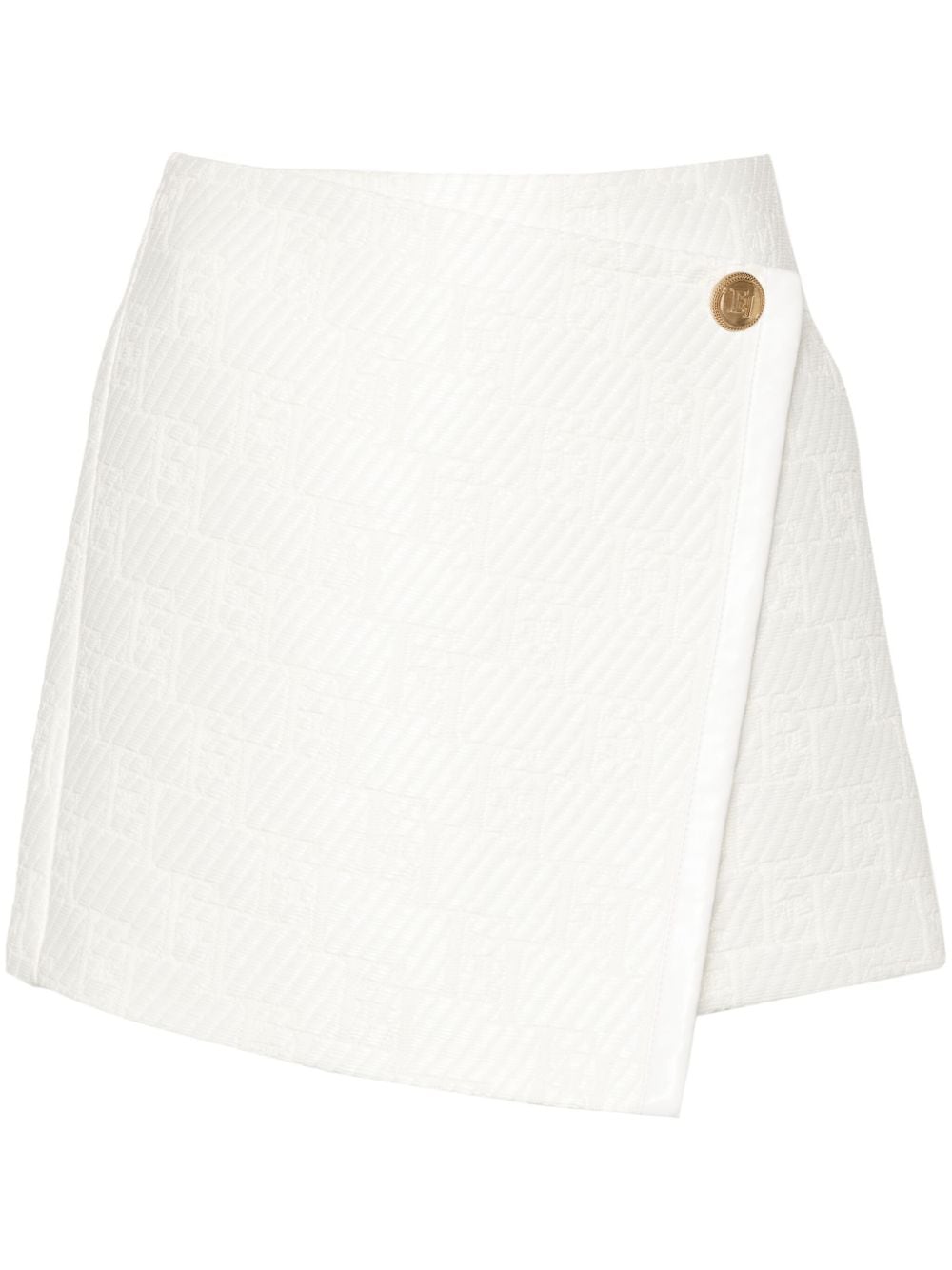 Elisabetta Franchi patterned-jacquard mini skirt - Neutrals von Elisabetta Franchi