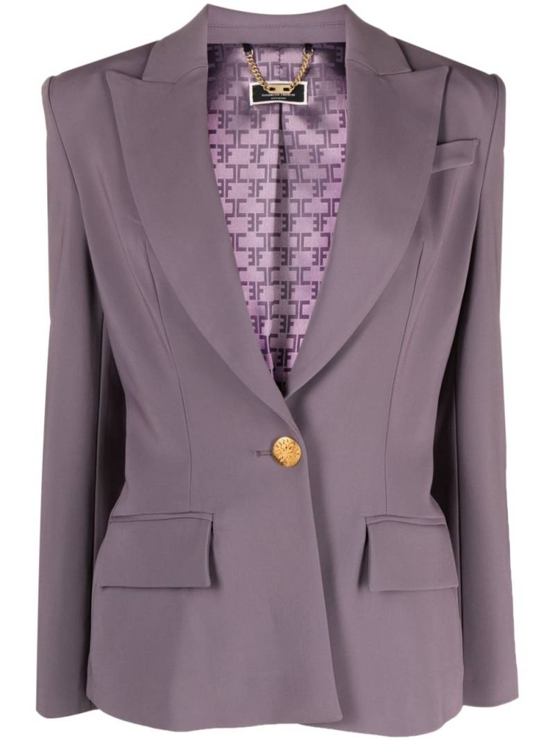 Elisabetta Franchi peak-lapel single-breasted blazer - Purple von Elisabetta Franchi