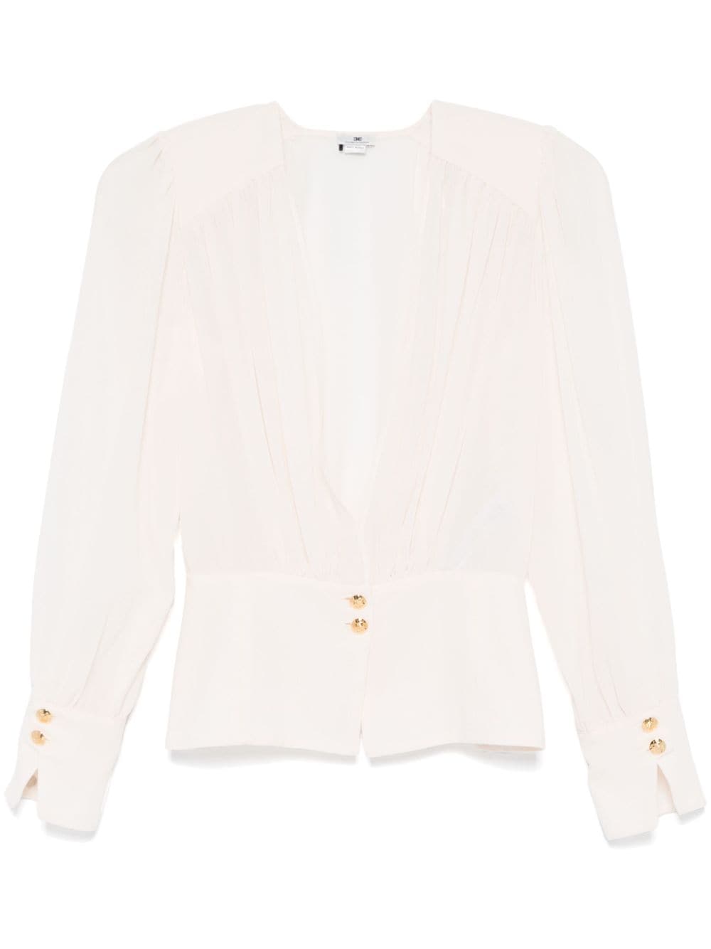 Elisabetta Franchi pleated-detail blouse - Neutrals von Elisabetta Franchi