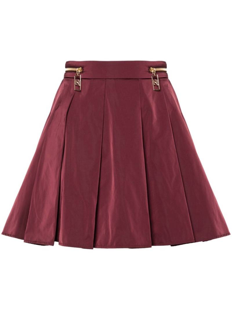 Elisabetta Franchi pleated zip-details mini skirt - Red von Elisabetta Franchi