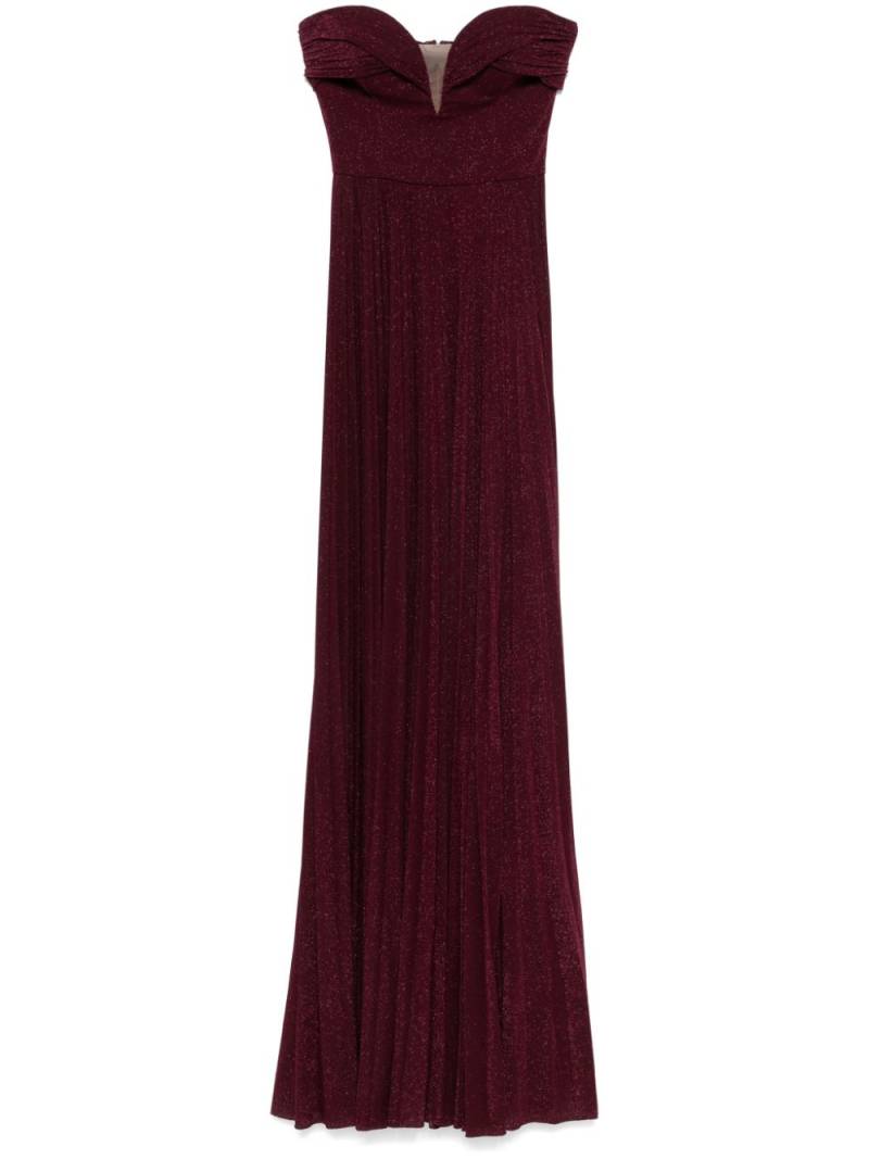 Elisabetta Franchi plissé maxi dress - Purple von Elisabetta Franchi