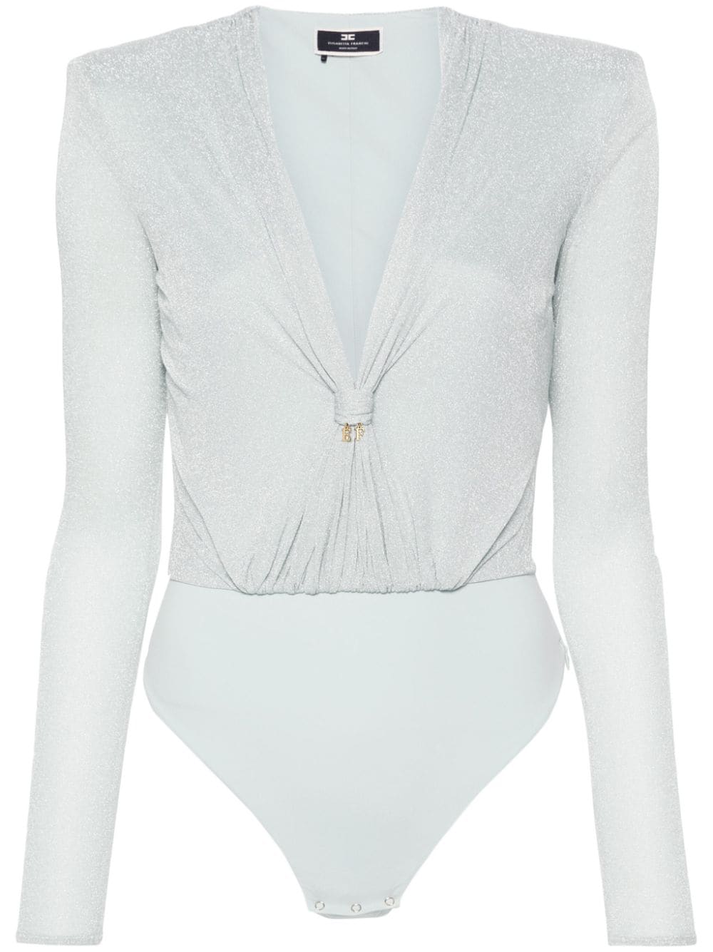 Elisabetta Franchi plunging V-neck bodysuit - Blue von Elisabetta Franchi