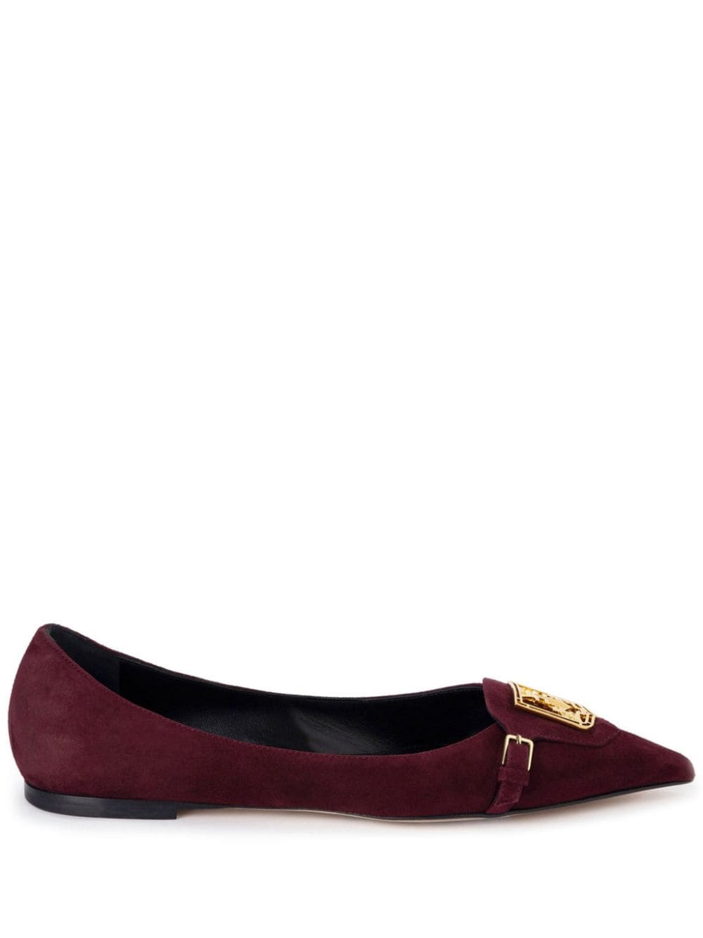 Elisabetta Franchi pointed-toe suede ballerina shoes - Red von Elisabetta Franchi