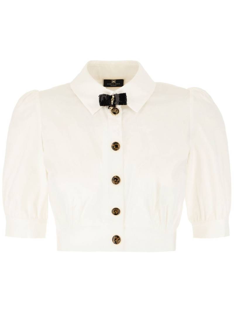 Elisabetta Franchi poplin blouse - White von Elisabetta Franchi