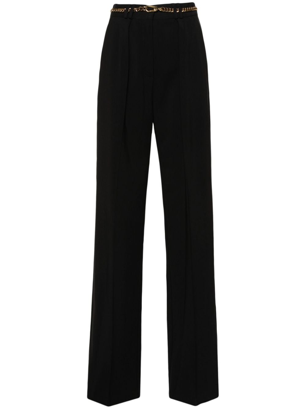 Elisabetta Franchi pressed-crease straight-leg trousers - Black von Elisabetta Franchi