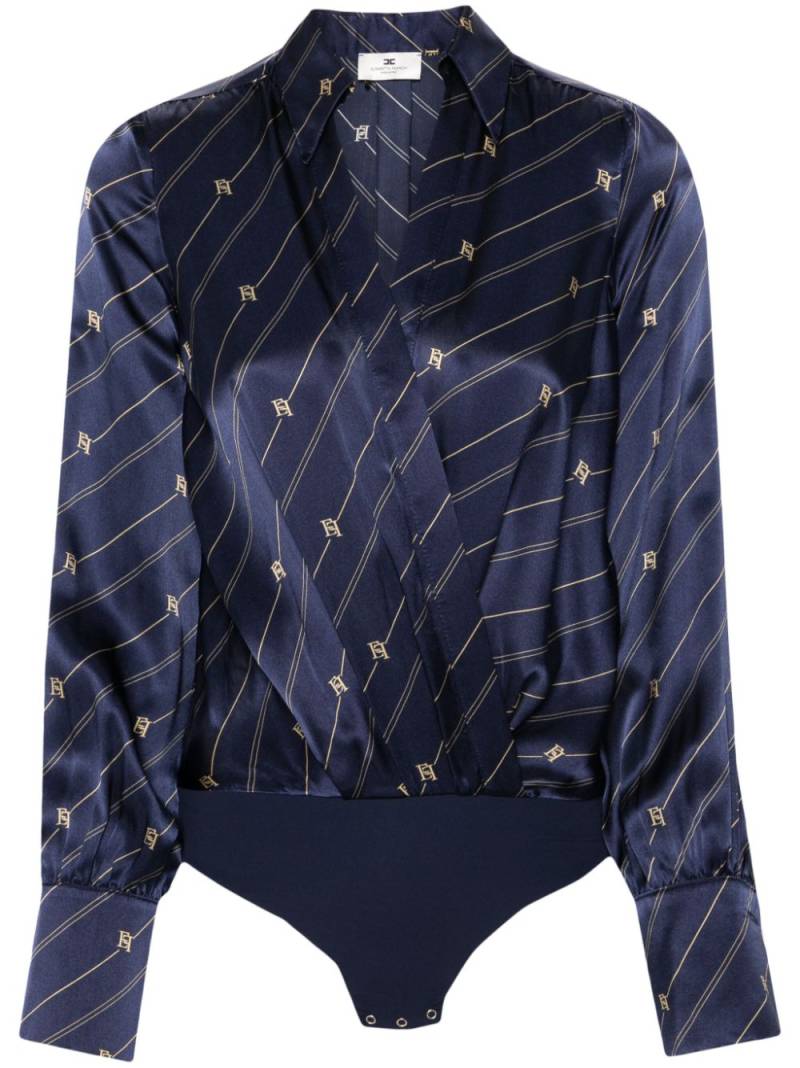 Elisabetta Franchi printed bodysuit - Blue von Elisabetta Franchi