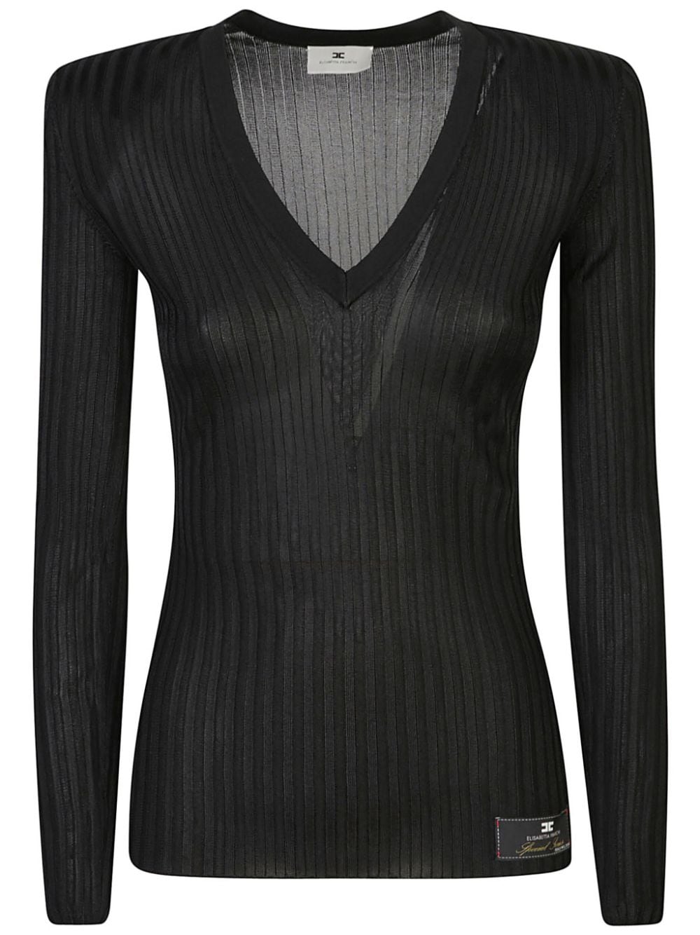 Elisabetta Franchi ribbed top - Black von Elisabetta Franchi