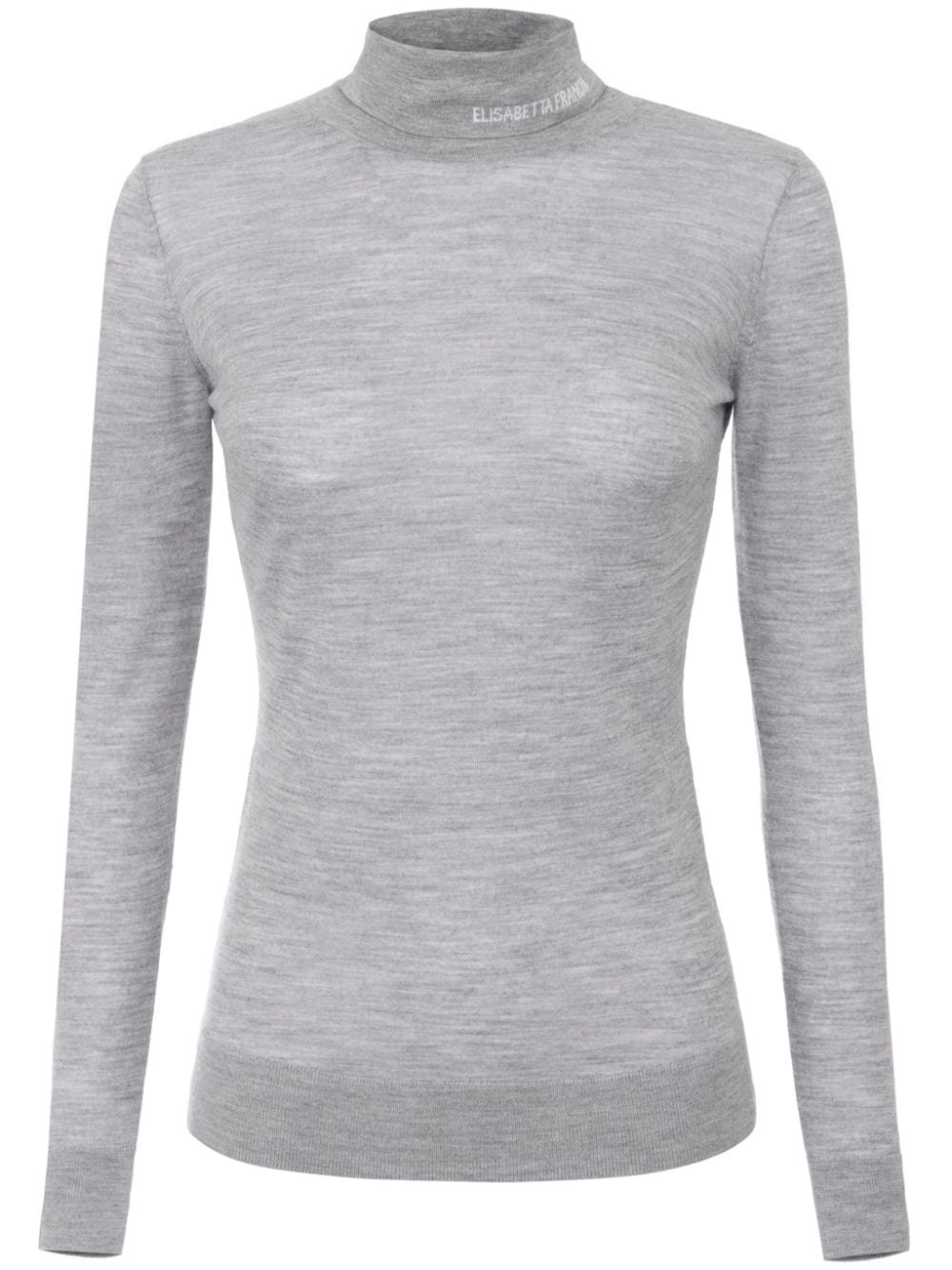 Elisabetta Franchi roll neck semi-sheer jumper - Grey von Elisabetta Franchi