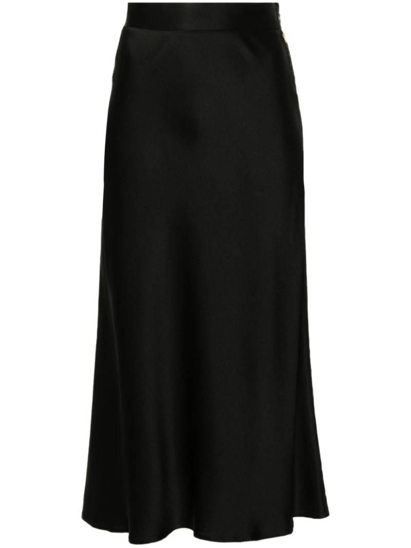 Elisabetta Franchi satin midi skirt - Black von Elisabetta Franchi