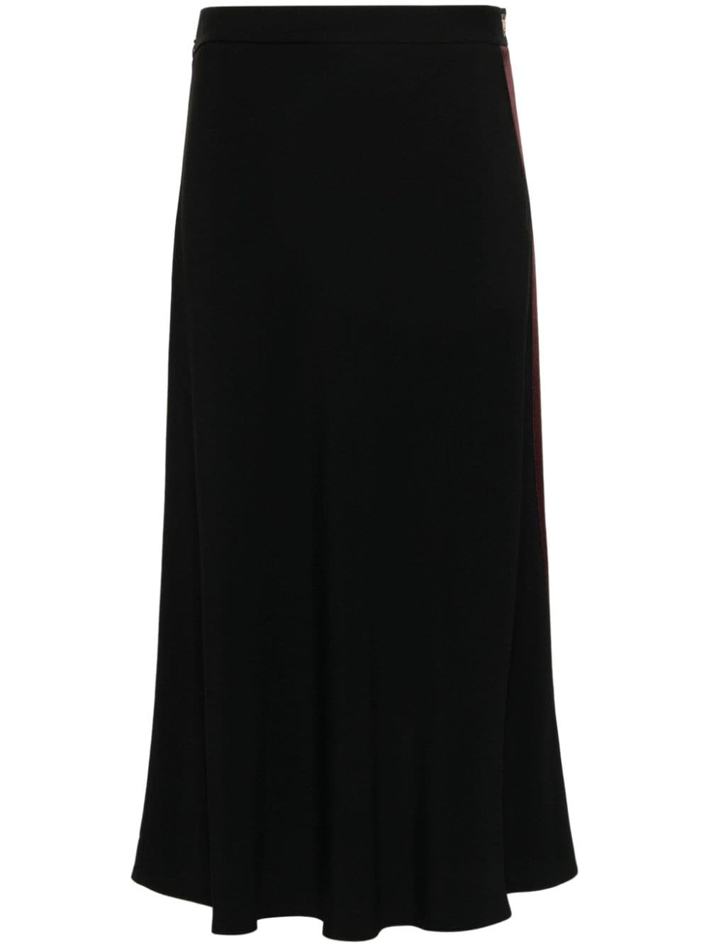 Elisabetta Franchi satin-stripe midi skirt - Black von Elisabetta Franchi