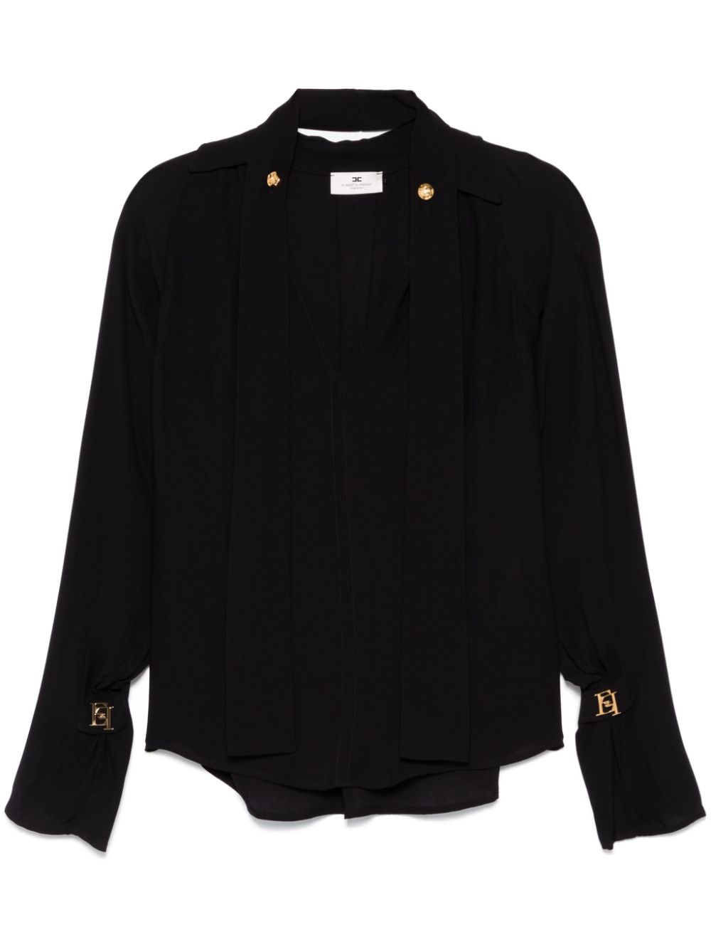 Elisabetta Franchi scarf-detail blouse - Black von Elisabetta Franchi