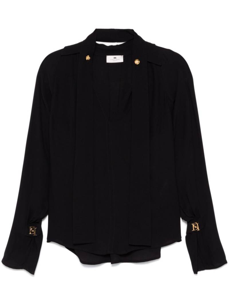 Elisabetta Franchi scarf-detail blouse - Black von Elisabetta Franchi