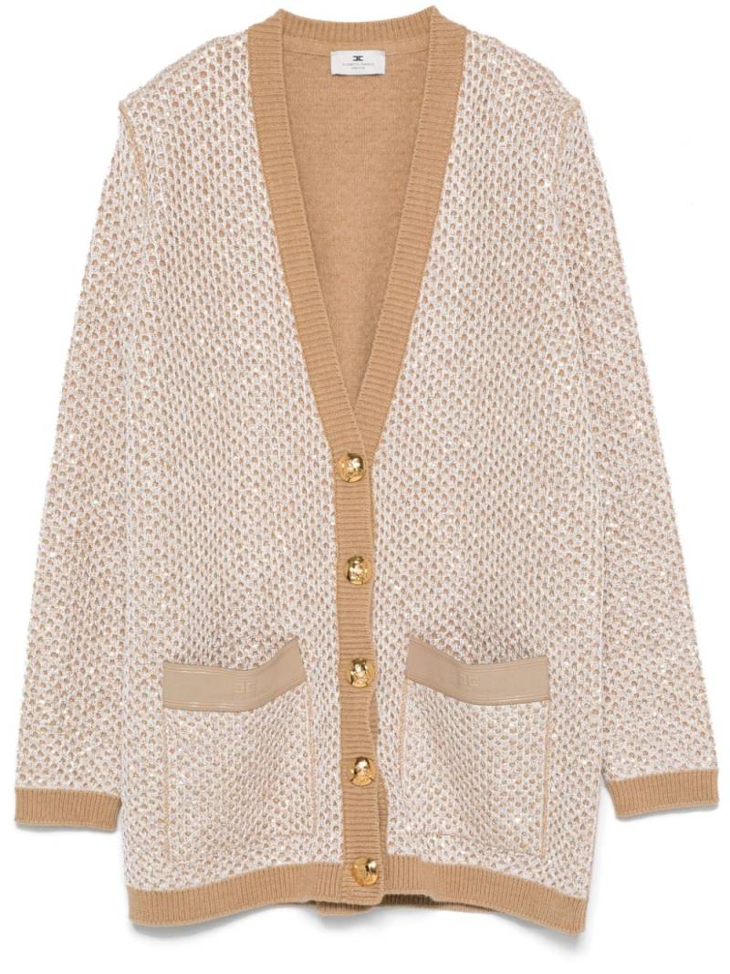 Elisabetta Franchi sequin-embellished cardigan - Neutrals von Elisabetta Franchi