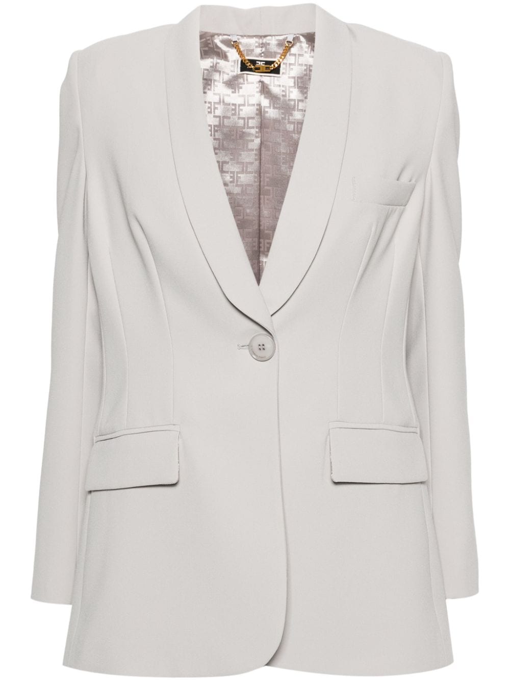 Elisabetta Franchi shawl-lapels crepe blazer - Grey von Elisabetta Franchi