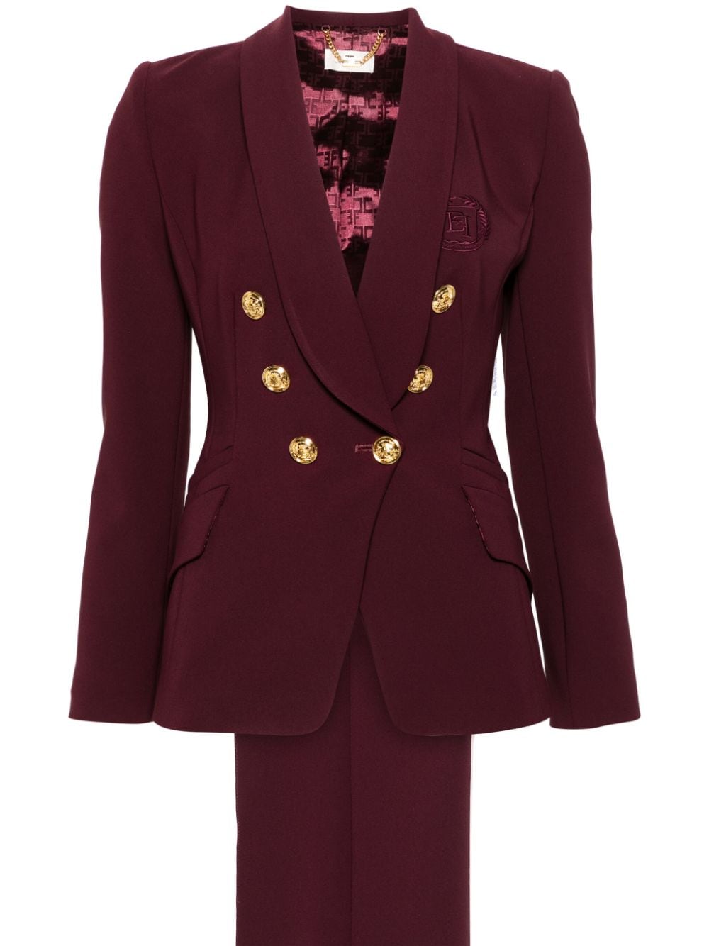 Elisabetta Franchi shawl-lapels crepe suit - Red von Elisabetta Franchi