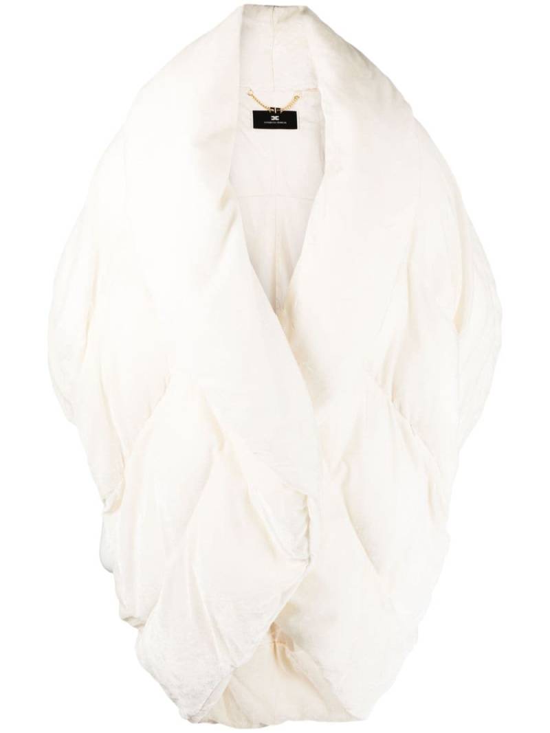 Elisabetta Franchi shawl-lapels quilted velvet jacket - White von Elisabetta Franchi