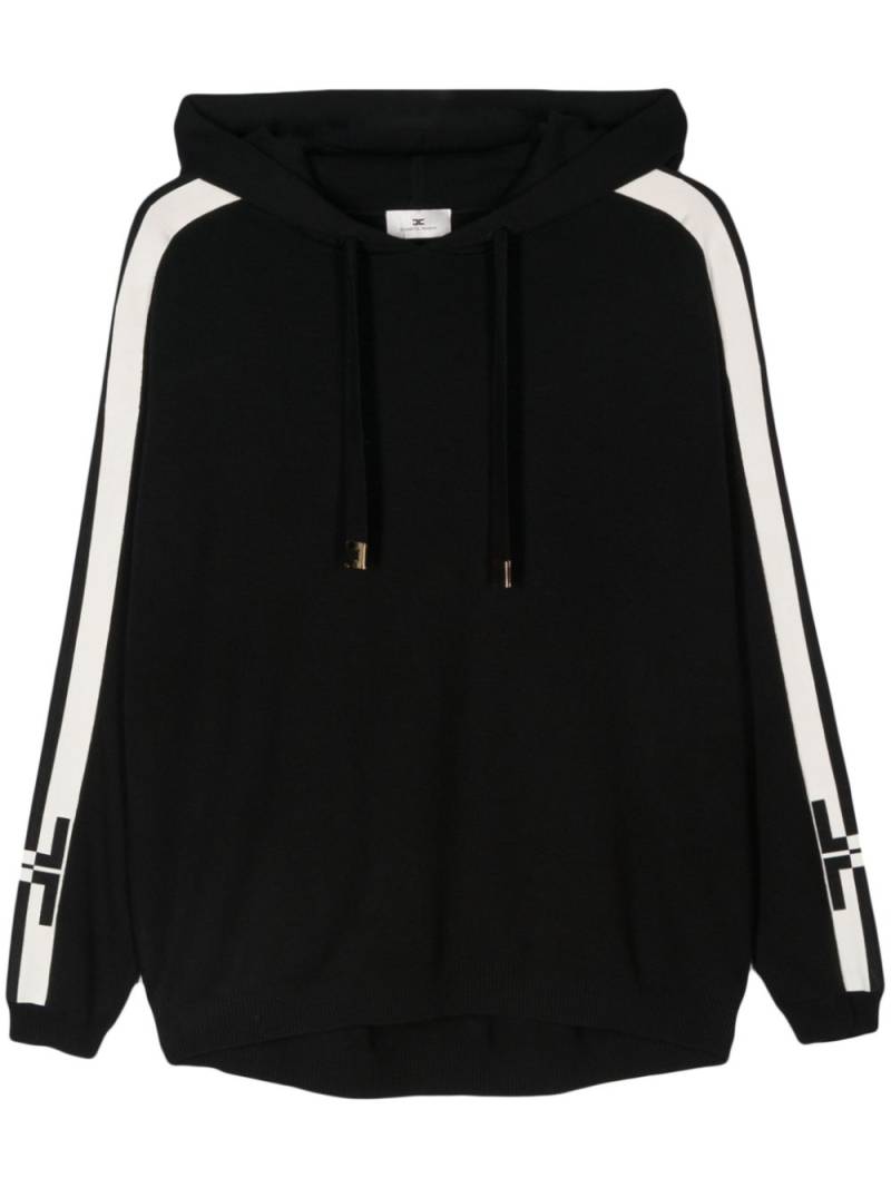 Elisabetta Franchi side-stripe hooded jumper - Black von Elisabetta Franchi