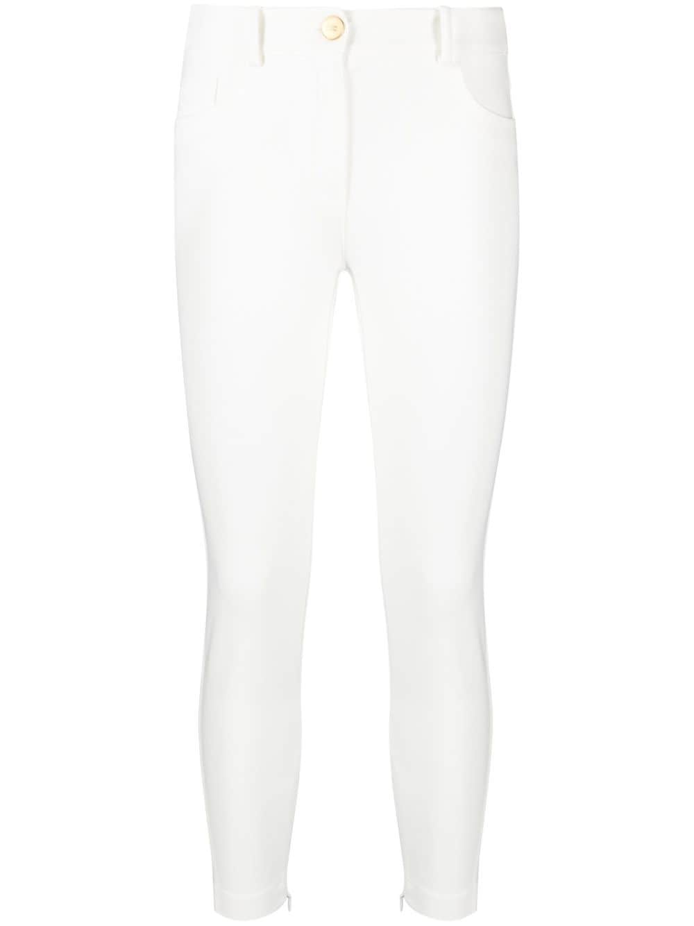 Elisabetta Franchi skinny-leg cropped trousers - White von Elisabetta Franchi