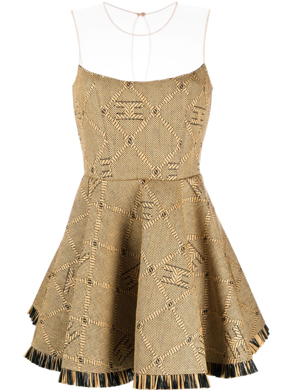 Elisabetta Franchi sleeveless A-line-skirt dress - Neutrals von Elisabetta Franchi