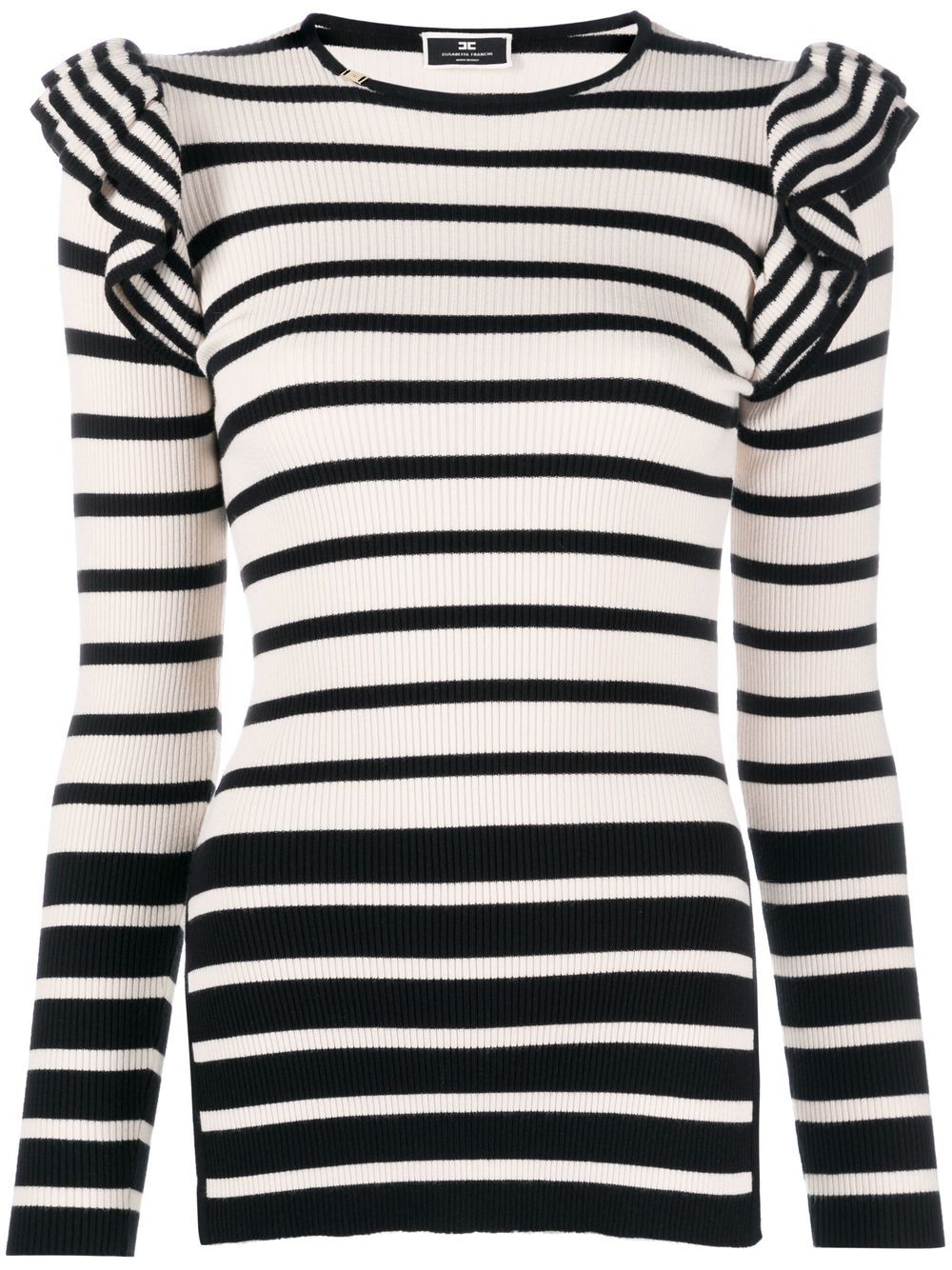 Elisabetta Franchi striped knit jumper - Neutrals von Elisabetta Franchi