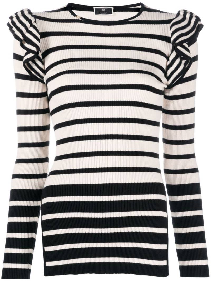 Elisabetta Franchi striped knit jumper - Neutrals von Elisabetta Franchi