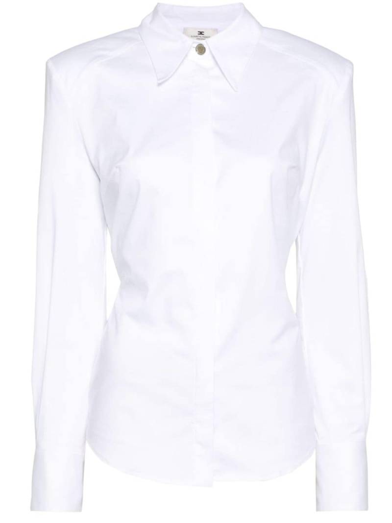 Elisabetta Franchi structured shoulders poplin shirt - White von Elisabetta Franchi