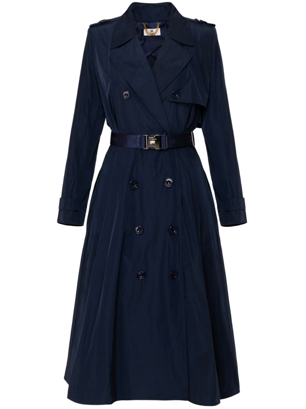 Elisabetta Franchi taffeta trench coat - Blue von Elisabetta Franchi