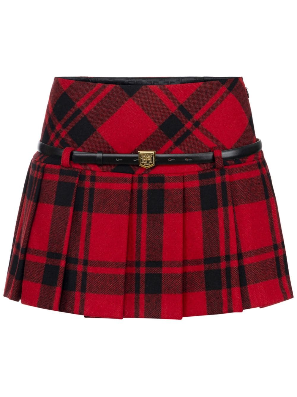 Elisabetta Franchi tartan pleated mini skirt - Red von Elisabetta Franchi