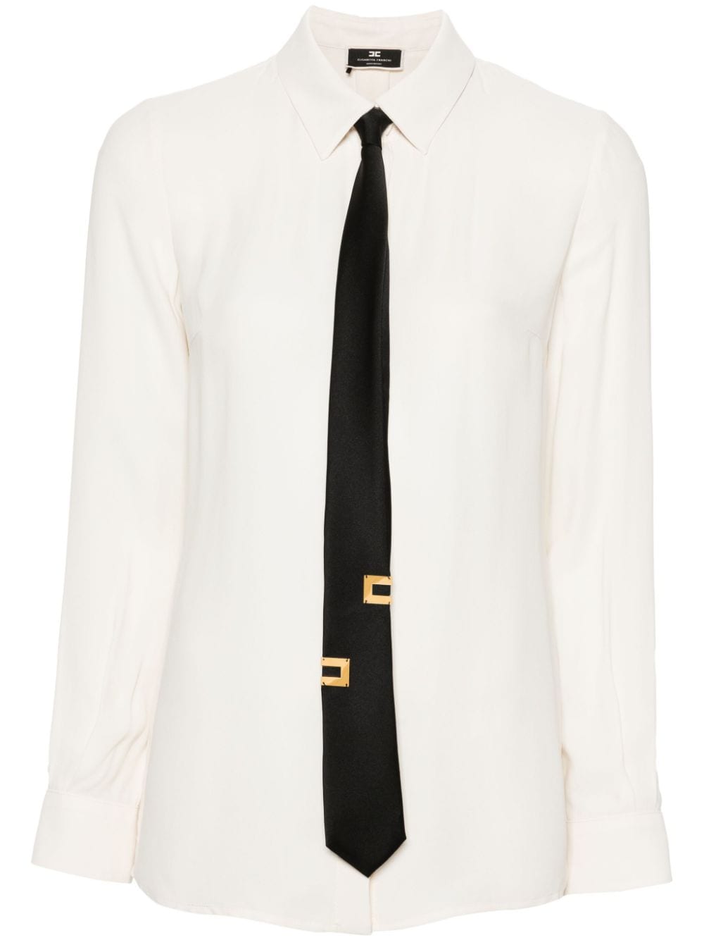 Elisabetta Franchi necktie-embellished shirt - Neutrals von Elisabetta Franchi