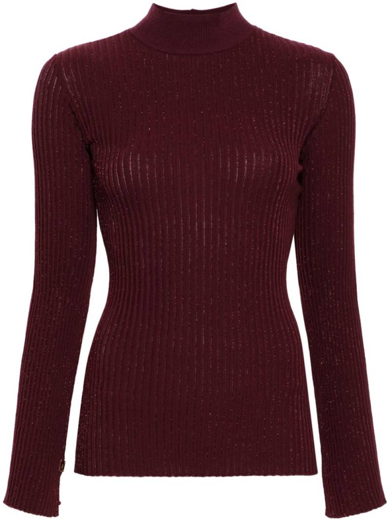 Elisabetta Franchi turtleneck lurex sweater - Red von Elisabetta Franchi