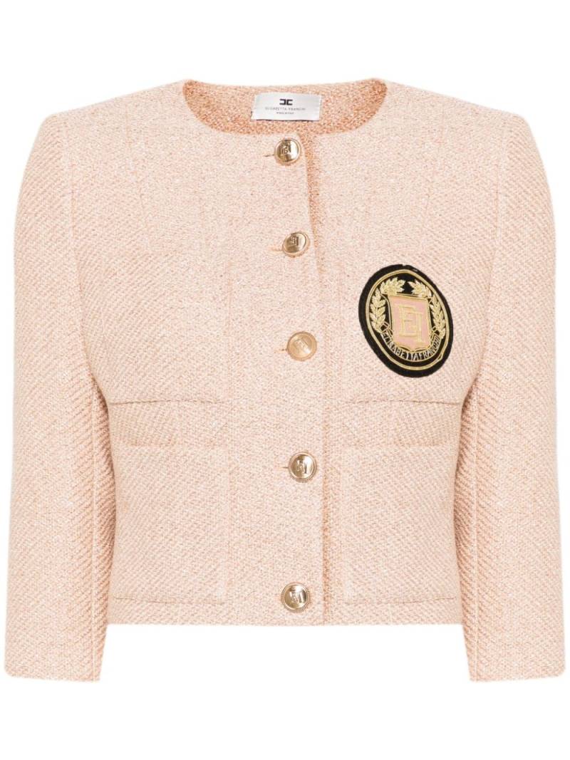 Elisabetta Franchi tweed cropped jacket - Pink von Elisabetta Franchi