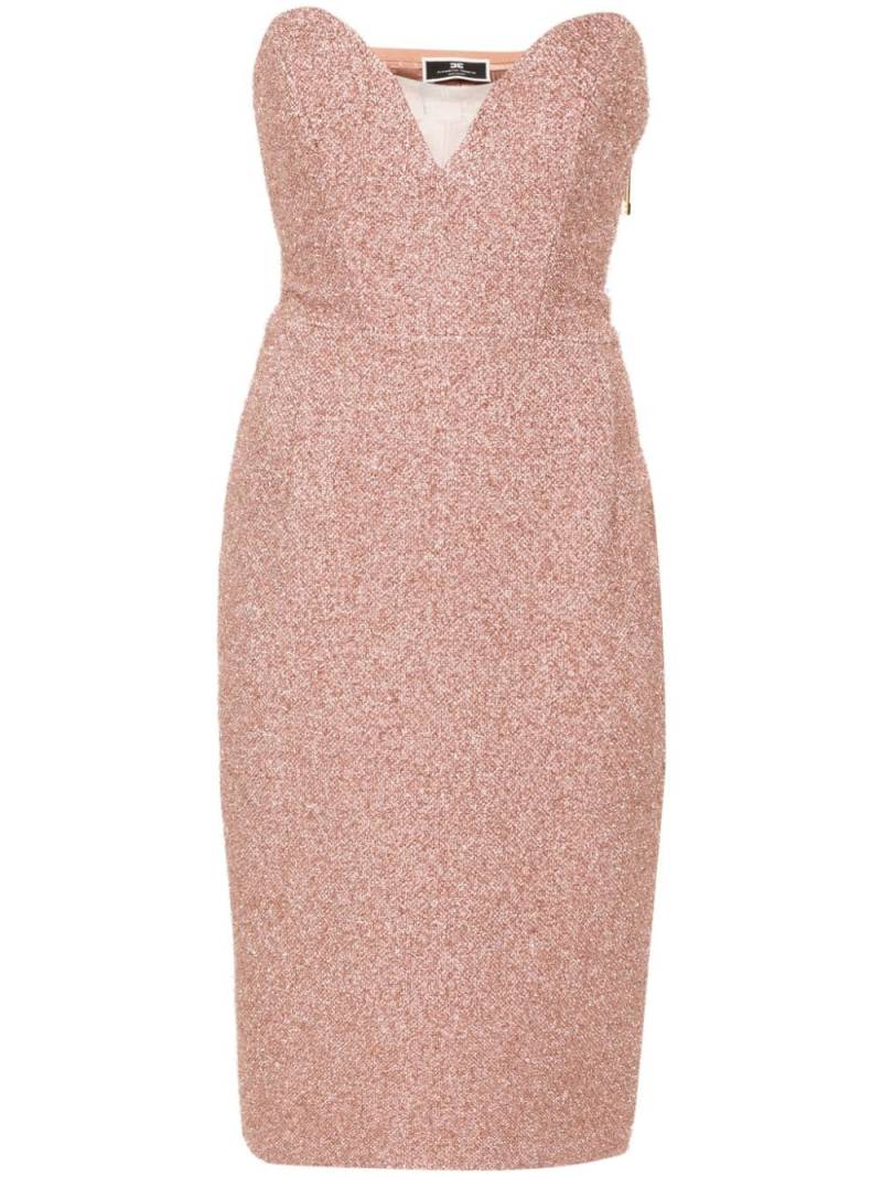 Elisabetta Franchi tweed midi dress - Pink von Elisabetta Franchi