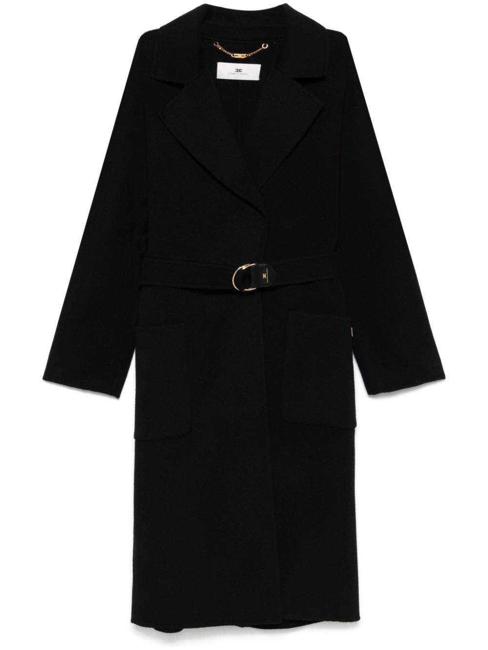 Elisabetta Franchi wool wrap coat - Black von Elisabetta Franchi