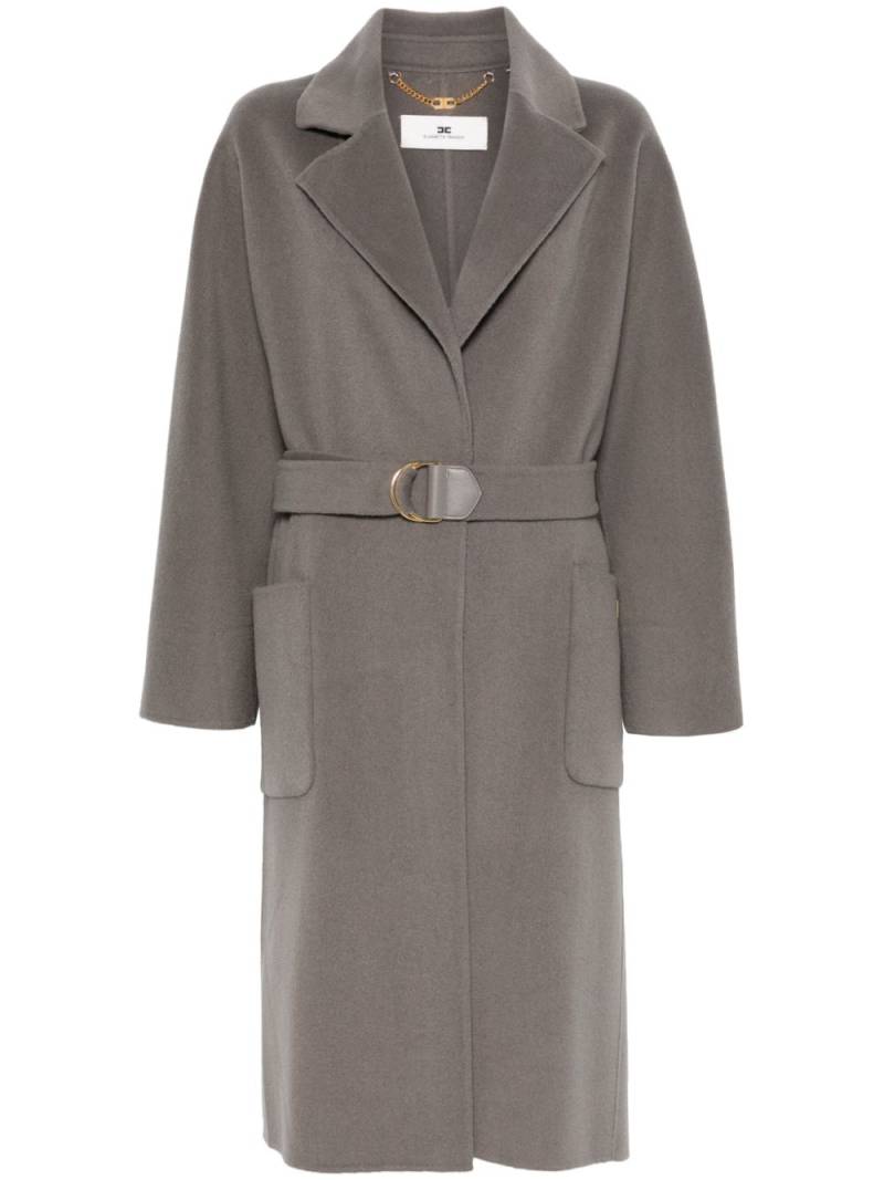 Elisabetta Franchi wool wrap coat - Grey von Elisabetta Franchi