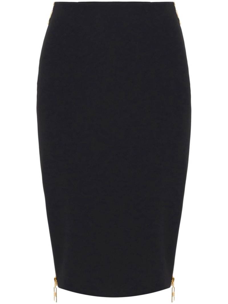 Elisabetta Franchi zip-detail crepe skirt - Black von Elisabetta Franchi