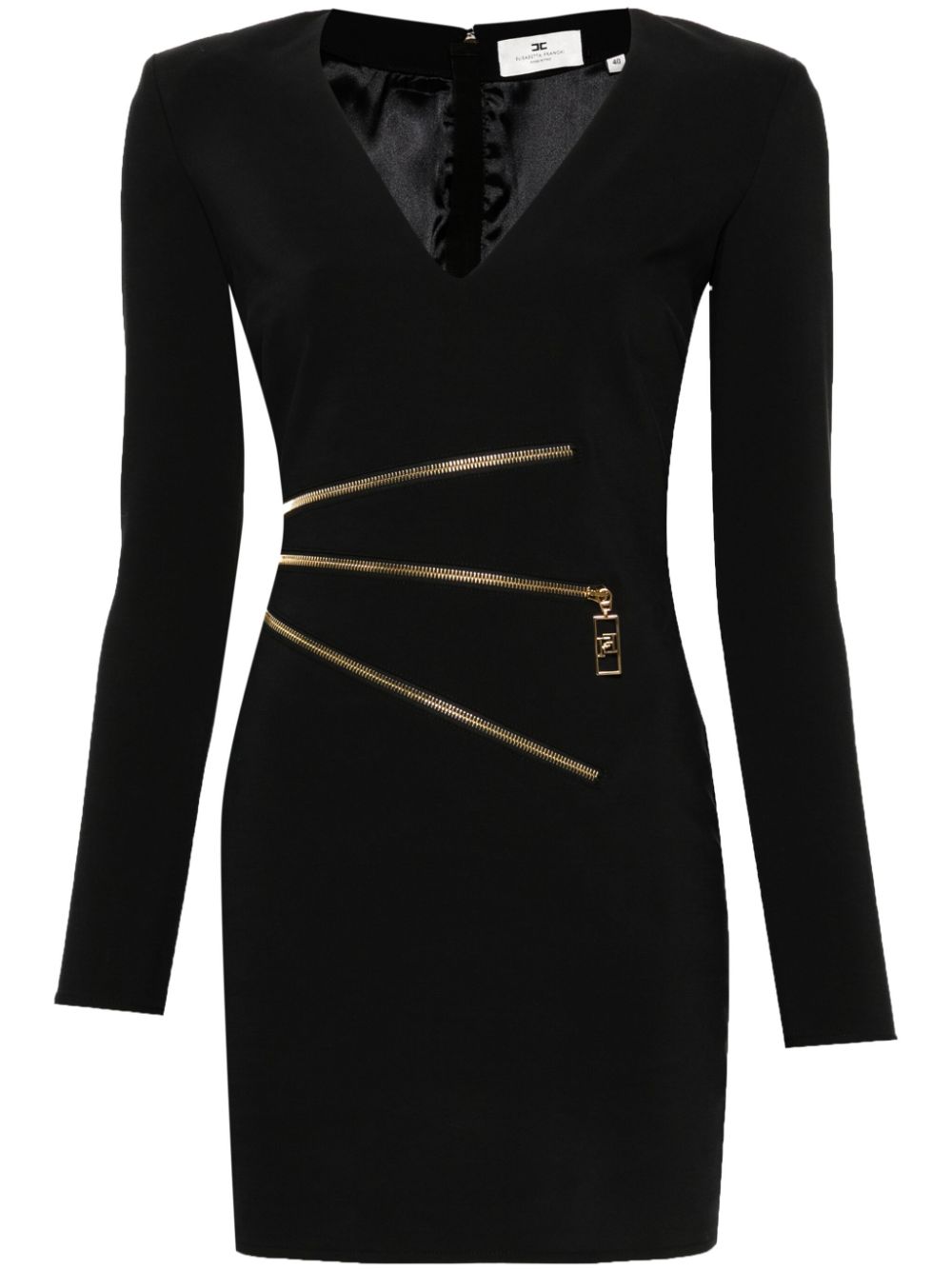 Elisabetta Franchi zip-detailed mini dress - Black von Elisabetta Franchi