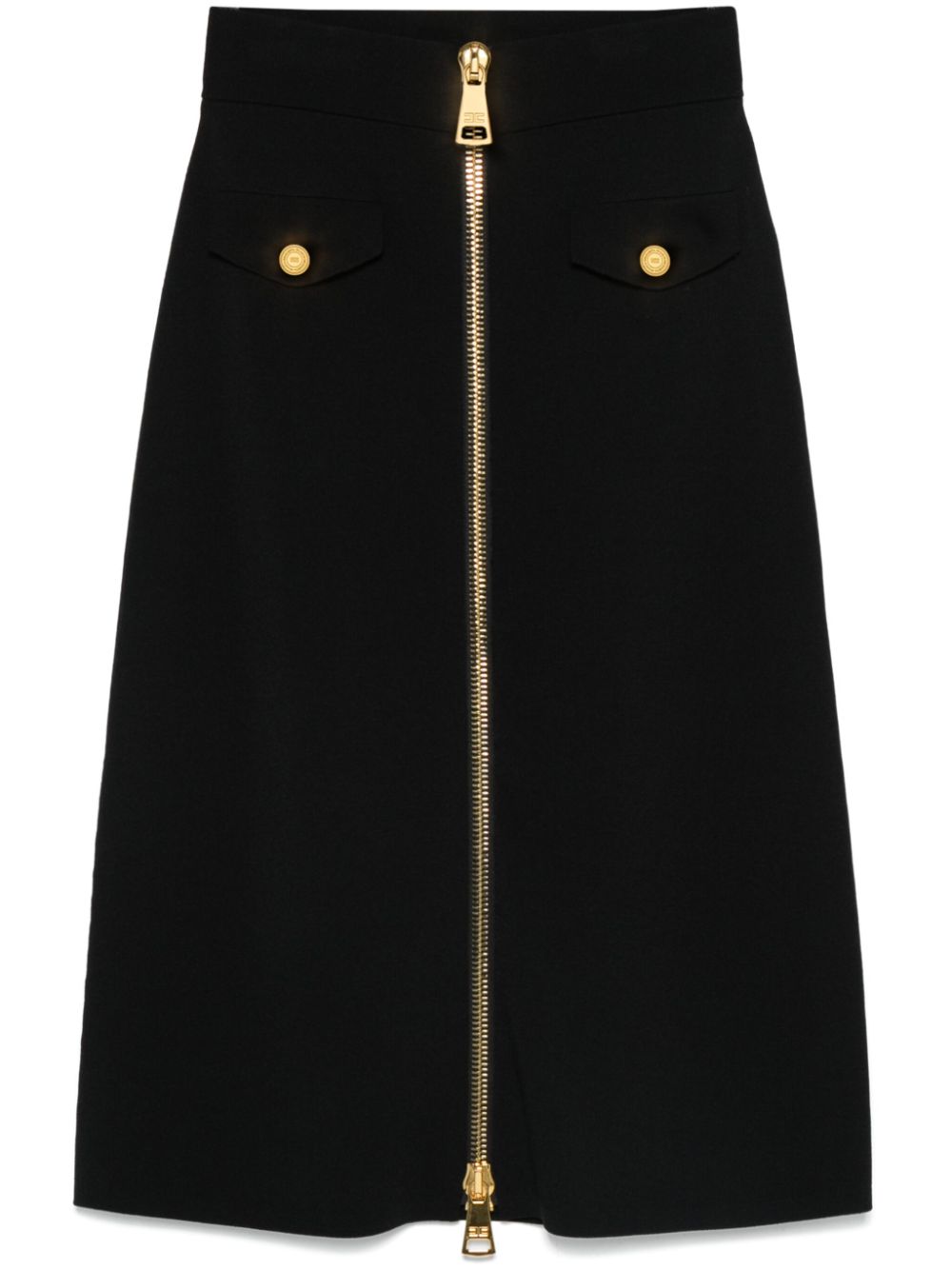 Elisabetta Franchi zip-up midi skirt - Black von Elisabetta Franchi