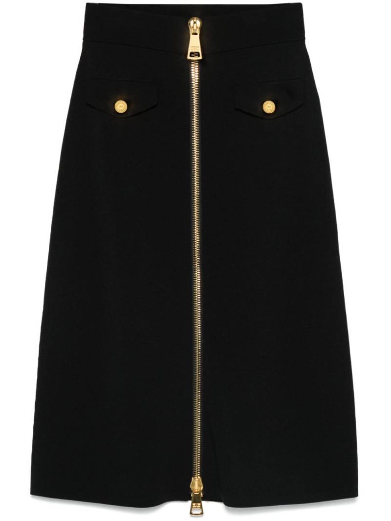 Elisabetta Franchi zip-up midi skirt - Black von Elisabetta Franchi