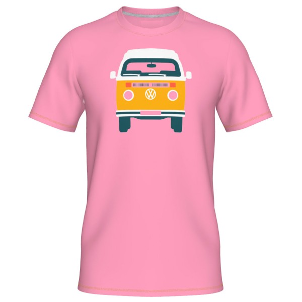 Elkline - Four Wheels To Freedom Baywindow - T-Shirt Gr M rosa von Elkline