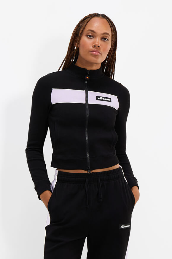 Ellesse Snowmass Crop Sweatjacke | Black + Lilac | Damen  | L von Ellesse