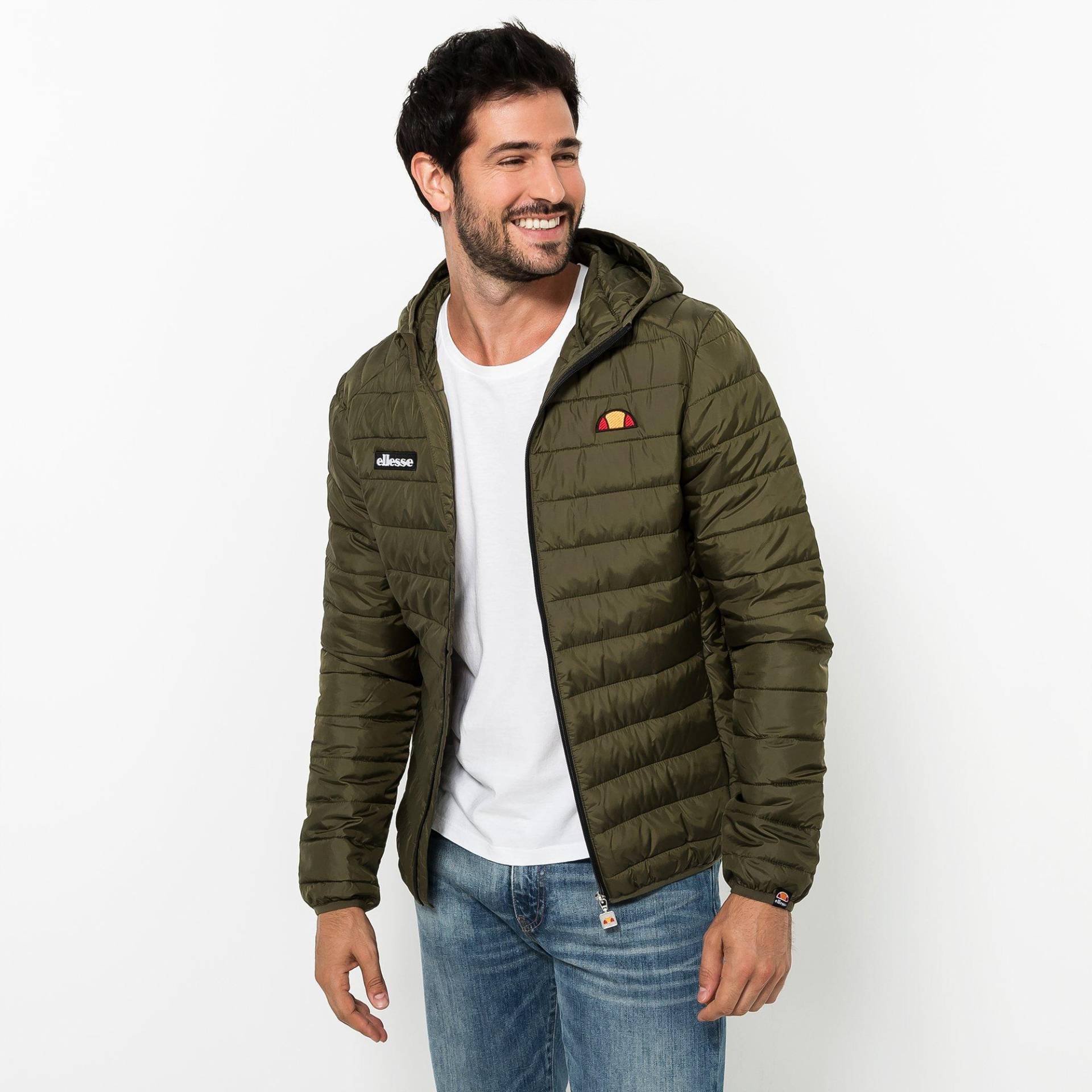 Jacke, Wattiert Mit Kapuze Herren Olivegrün XL von Ellesse