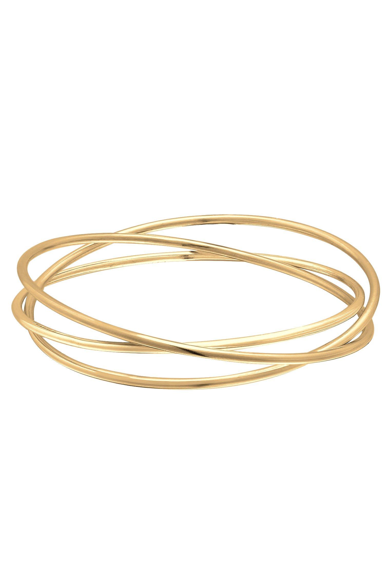 Armband Armreif Dreifach Triple Verschlungen Damen Gold 19cm von Elli